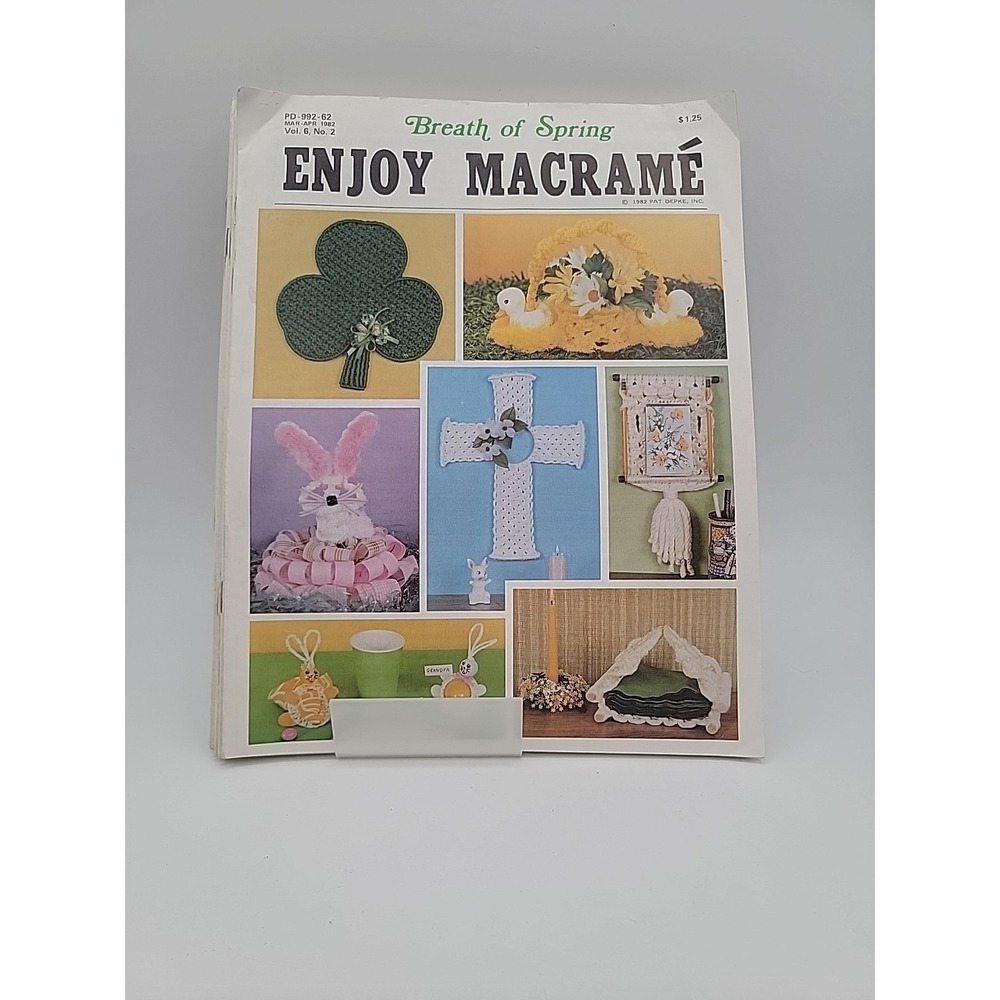 Pat Depke Enjoy Macrame Magazine Lot 6 Issues 1979-1982 Vintage Patterns Good